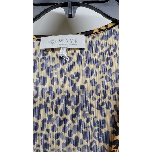WAYF Leopard Print Deep Vneck Bodysuit - Picture 5 of 5